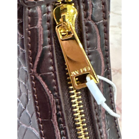 JW PEI Carly Saddle Bag in Brown Croc New Womens Shoulder Purse - Picture 11 of 14